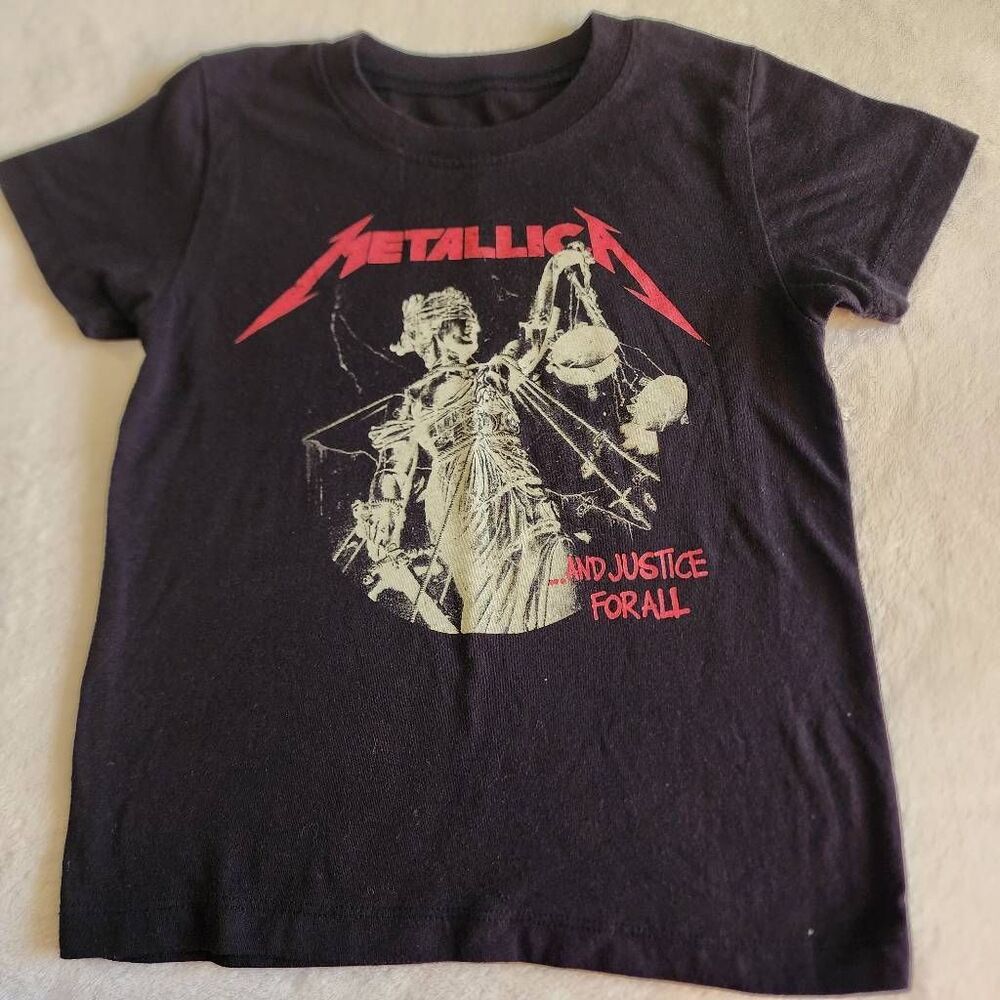 Metallica and Justice for all Black Graphic Tshirt Size 5t
